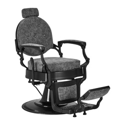 Gabbiano barber chair president old leather grey