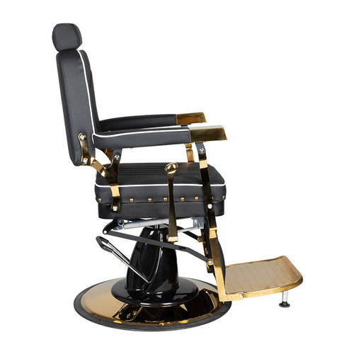 Gabbiano barber chair filippo gold black