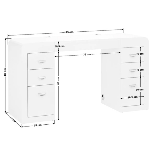 Cosmetic desk 314 white