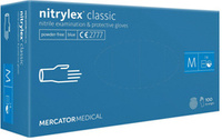 Mercator nitrile gloves Nitrylex classic blue txt 100pcs