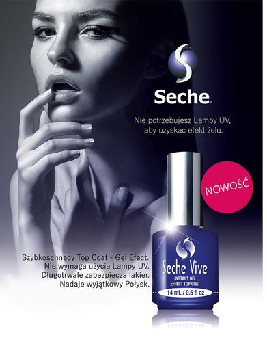 Seche Vive 14 ml + dopełnienie 118ml top coat do zwykłego lakieru - efekt paznokci żelowych