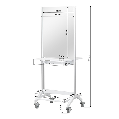 Gabbiano mobile double-sided hairdressing console gi-03