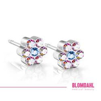 Daisy Rainbow/ Alexandrite 5 mm earrings SFJ medical plastic