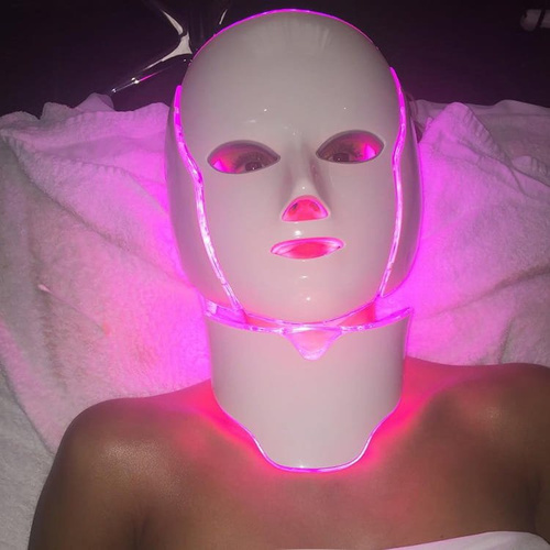 Professional LED Mask 7 colors, face + neck+ electrostimulation