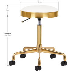 Cosmetic stool h7 gold white