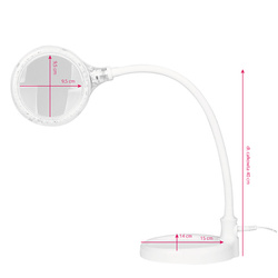 Magnifier lamp elegante 2014-2r 30 led smd 5d with stand and desk clip