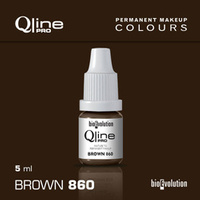 Pigment for permanent eyebrow makeup Bioevolution Brown 860 Qline Pro 5ml