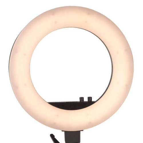 Lampa pierścieniowa ring light 18' 48w led czarna + statyw