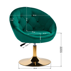 4rico swivel chair qs-bl12b velvet green