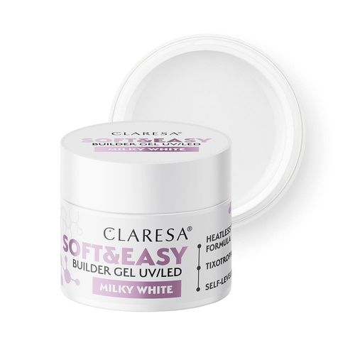 Claresa soft&amp;easy gel building gel milk white 12g