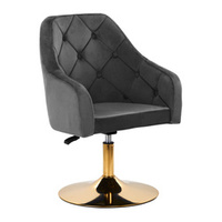 4rico swivel chair qs-bl14g velvet grey