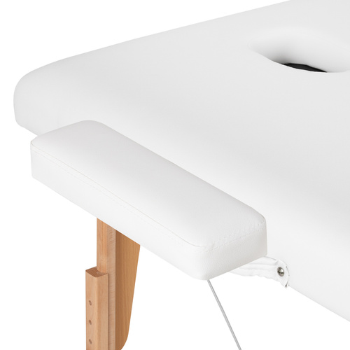 Folding massage table wooden comfort activ fizjo lux 2 segment 190x70 white