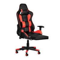 Premium 557 gaming chair with footrest red