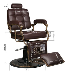 Gabbiano barber chair boss brown