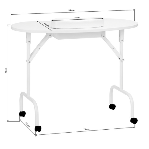 Folding desk 4031 white + bag