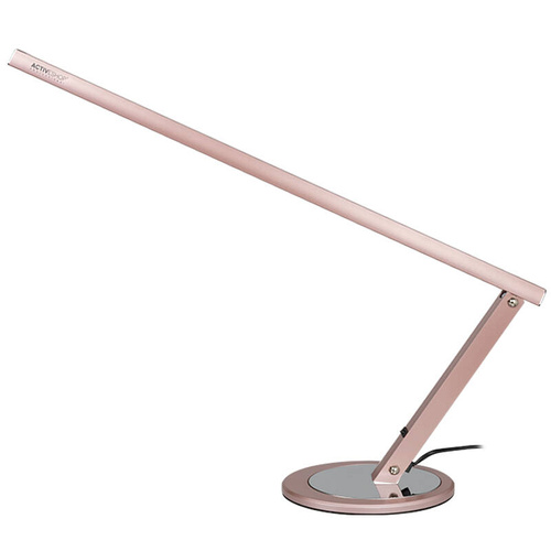 Lampa na biurko slim led różowe złoto