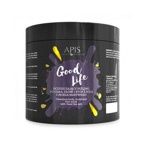 Apis good life oczyszczający peeling do ciała, dłoni i stóp, 700 g