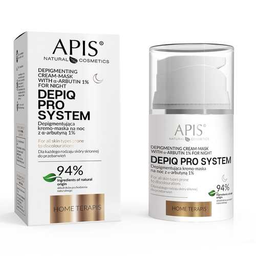 Apis depiq pro system depigmentująca kremo-maska na noc z α-arbutyną 1%, 50 ml