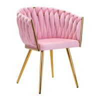 4rico chair qs-gw06g velvet pink