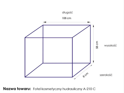 Fotel kosmetyczny hydrauliczny a 210c pedi w kolorze białym