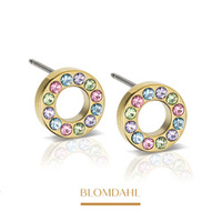 Brilliance Puck Hollow Light Fantasy 8 mm SFJ gold titanium medical earrings