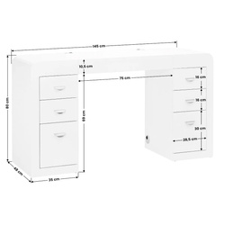 Cosmetic desk 314 white