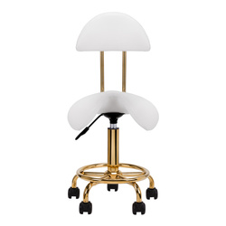 Cosmetic stool 6001-g gold-white