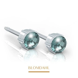 Aquamarine 4 mm earrings SFJ medical plastic