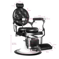 Gabbiano barber chair imperator black