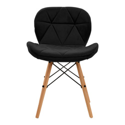 4rico scandinavian chair qs-186 velvet black