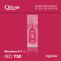 Jednorazowy pigment do makijażu permanentnego ust Bioevolution Red 730 Qline Pro 0,7ml monodose