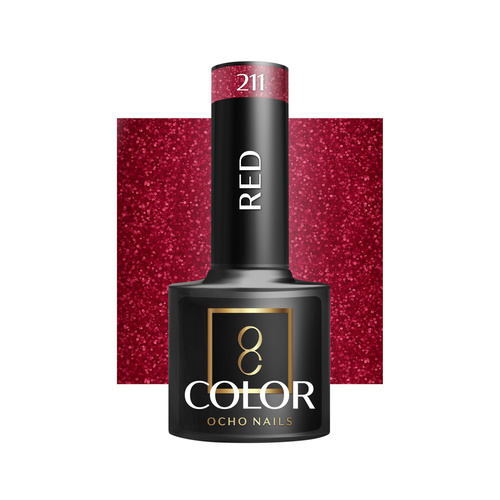 Ocho nails lakier hybrydowy red 211 -5 g