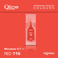 Jednorazowy pigment do makijażu permanentnego ust Bioevolution Red 715 Qline Pro 0,7ml monodose