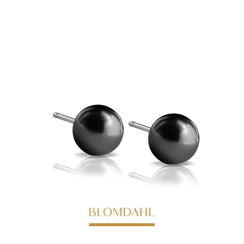 Ball 3 mm earrings SFJ black medical titanium