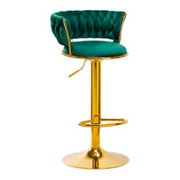 4rico bar hocker qs-b313a velvet green