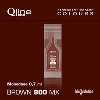 Disposable pigment for brow permanent makeup Bioevolution Brown 800 MX Qline Pro 0.7ml monodose