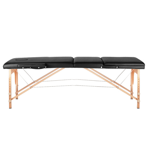 Folding massage table wooden comfort activ fizjo 3 segmented black