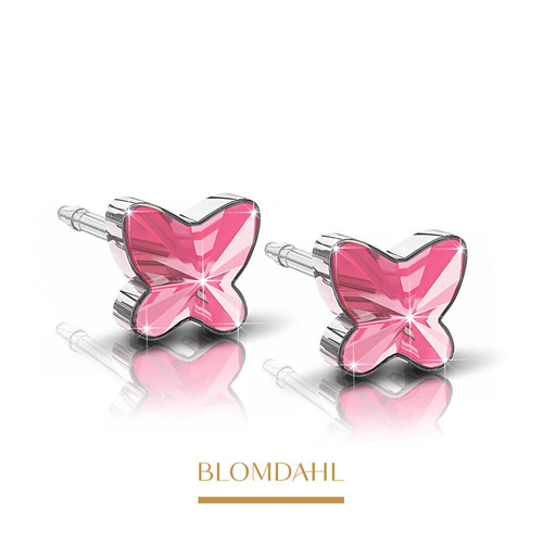 Butterfly Light Rose 5 mm earrings SFJ medical plastic