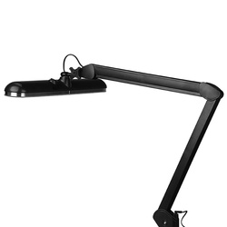 Led workshop lamp elegante 801-s with vise standard black