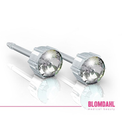 Crystal 4 mm earrings SFJ medical plastic