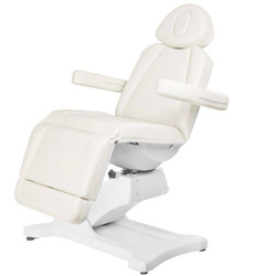 Electr. cosmetic chair azzurro 869a rotating 4 motors white