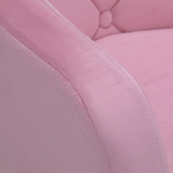 4rico swivel chair qs-bl14g velvet pink