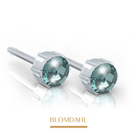 Aquamarine 4 mm earrings SFJ medical plastic