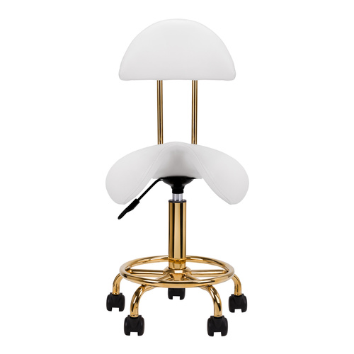 Cosmetic stool 6001-g gold-white