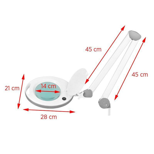 Magnifier lamp elegante 6014 60 led smd 5d for countertop