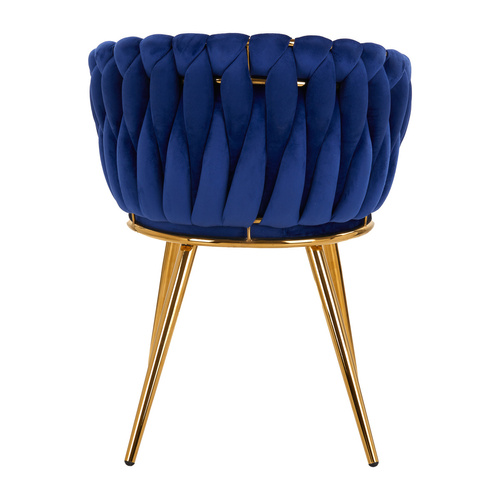 4rico chair qs-gw06g velvet navy blue