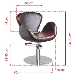 Gabbiano hairdressing chair amsterdam brown