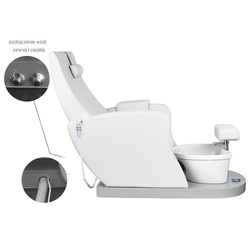 Pedicure spa chair azzurro 016b white