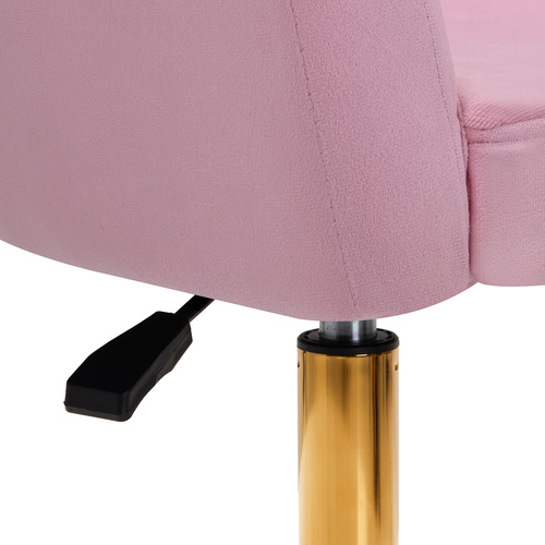 4rico swivel chair qs-bl14g velvet pink