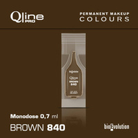 Disposable pigment for brow permanent makeup Bioevolution Brown 840 Qline Pro 0.7ml monodose